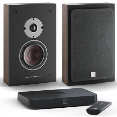 OBERON OnWall C dark walnut + Sound Hub Compact